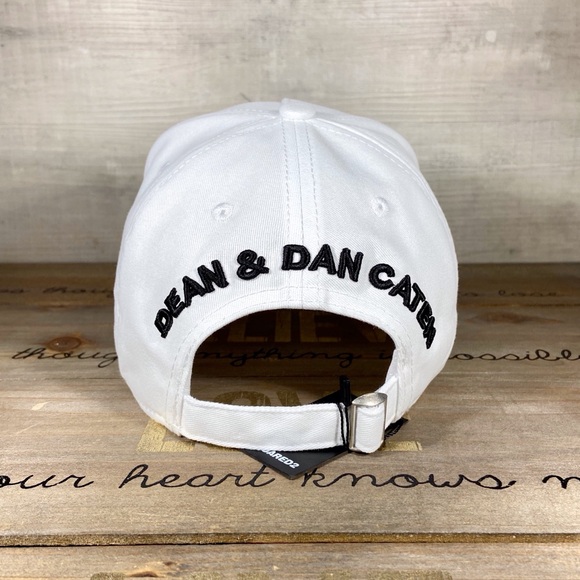 DSQUARED 2 WHITE Embroidered Baseball Cap Hat - Picture 2 of 4
